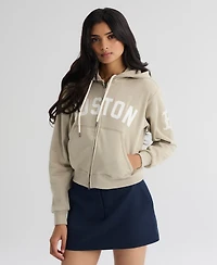 Fanatics Women's Sepia Tint Boston Red Sox Iconic Terry Full-Zip Hoodie
