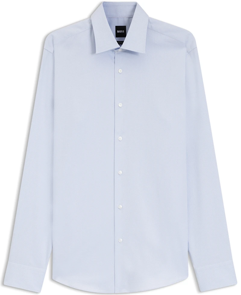 Boss by Hugo Men's Easy-Iron Stretch-Cotton Dobby Regular-Fit Dress Shirt