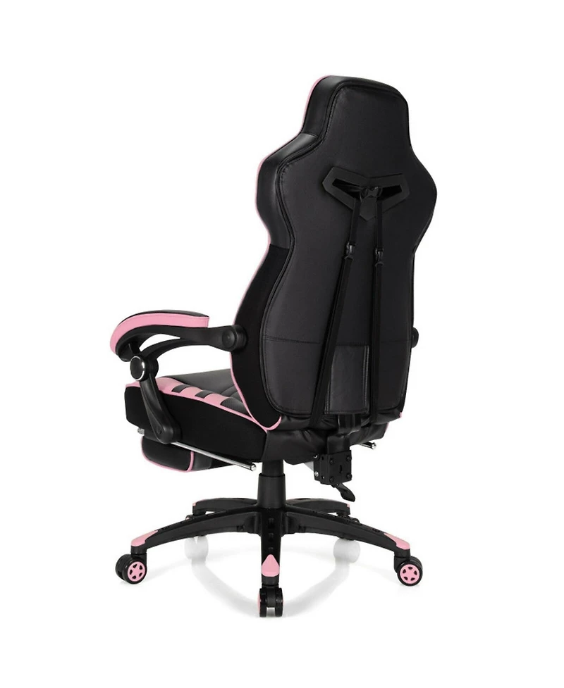 Gouun Adjustable Gaming Chair with Retractable Footrest and Headrest