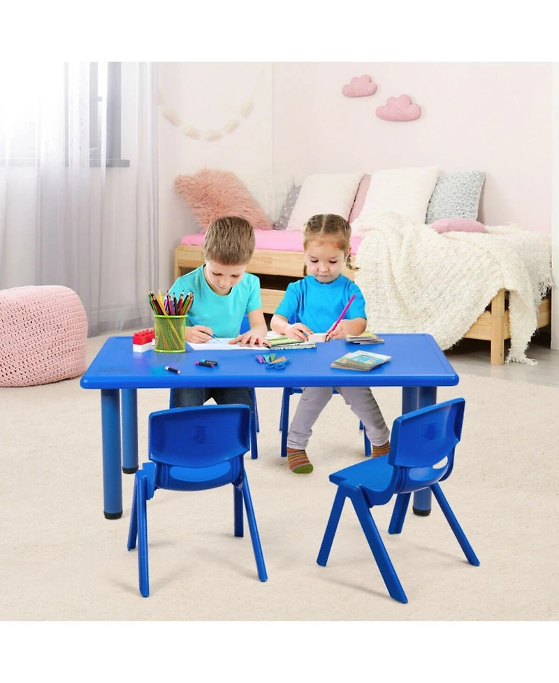 Gouun Kids Rectangular Activity Table for Play and Learning