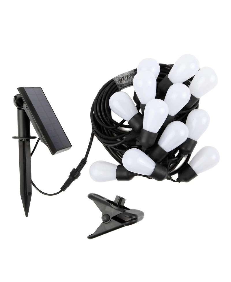Brightech Ambience Pro 27ft Outdoor Solar Led Flame Bulb Flickering String Lights