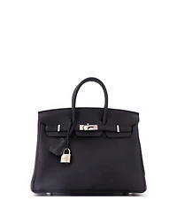 Pre-Owned HERMES Birkin 25 Handbag Togo with Palladium Hardware