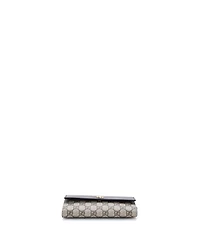 Pre-Owned Gucci Gg Marmont Continental Chain Wallet Gg Coated Canvas and Leather
