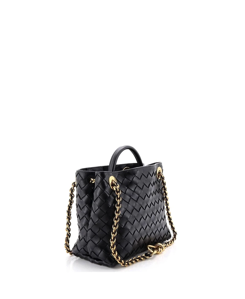 Pre-Owned Bottega Veneta Small Andiamo Chain Top Handle Bag Intrecciato Nappa