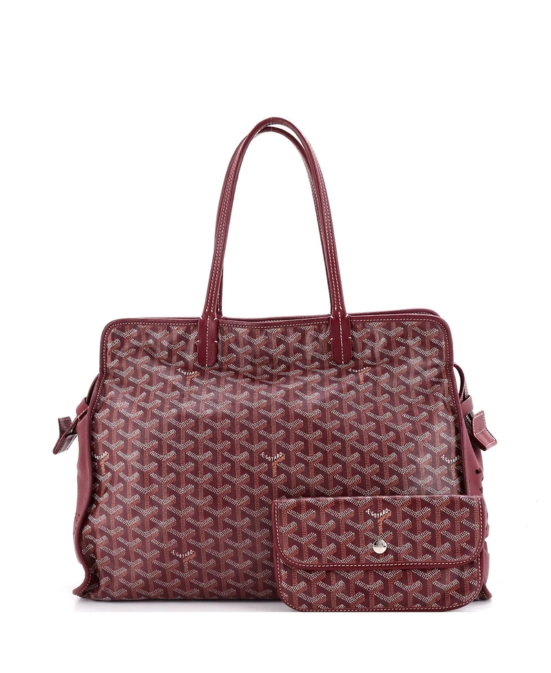 Pre-Owned Goyard Pm Hardy Pet Carrier Coated Canvas