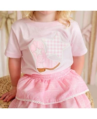 Sweet Wink Big Girls 10-12 Bandana Cowgirl Patch Western Short Sleeve T-Shirt