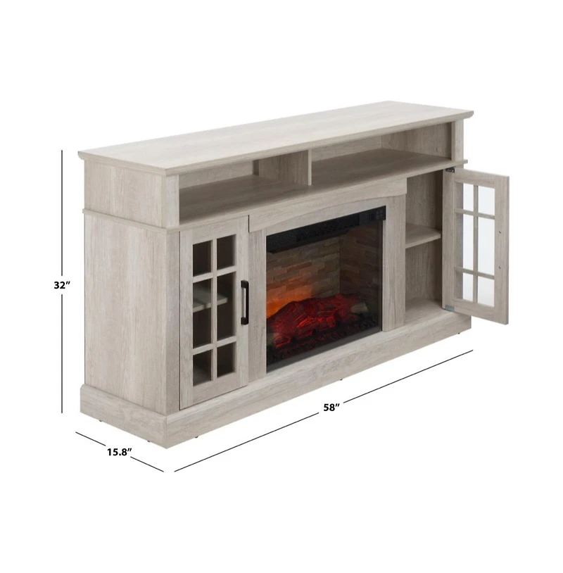 Augusta Home Rylee 2 Door Wood Fireplace