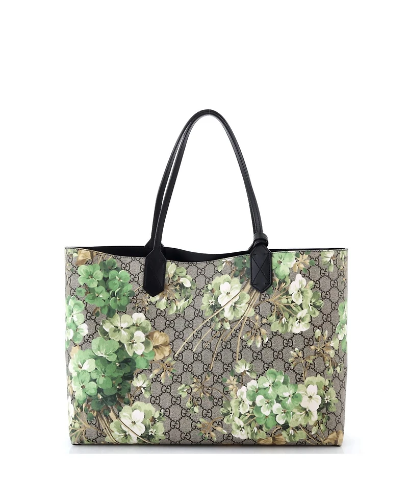 Pre-Owned Gucci Medium Reversible Tote Blooms Gg Print Leather