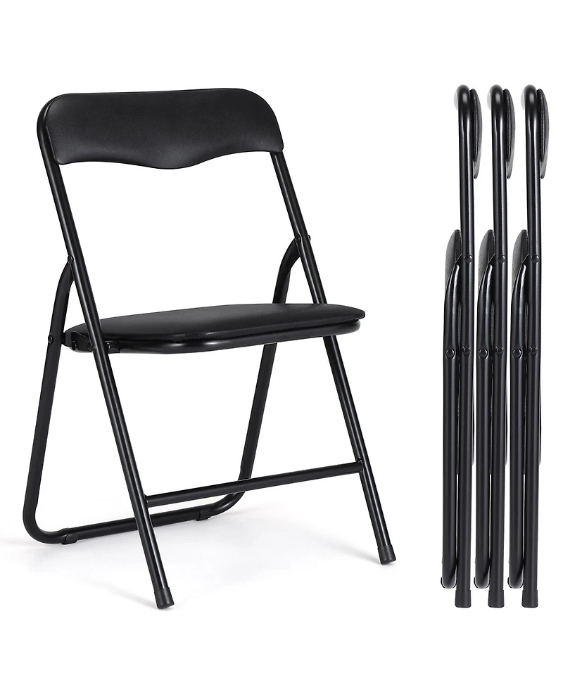 homfan Kids Folding Table and Chair Set, 23.8 Inch Upholstered Childrens Activity Table with Metal Frame for Playroom