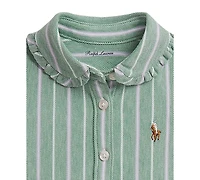 Polo Ralph Lauren Baby Girls' Striped Knit Oxford Shirtdress with Bloomer, 2-Piece Set