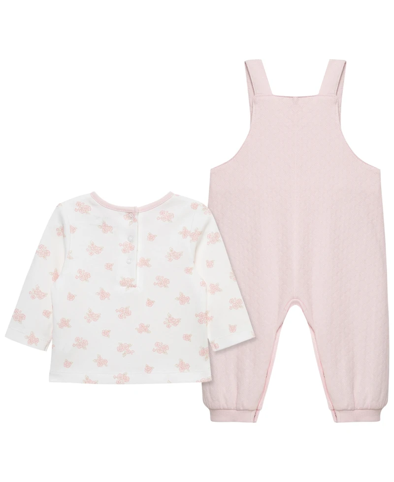 Little Me Baby Girls' Long-Sleeve T-Shirt and Romper, 2-Piece Set