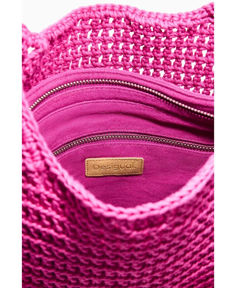 Desigual Women's Crochet Bag with Flowers