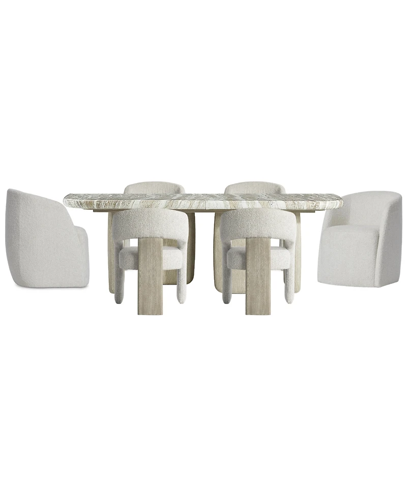 Bernhardt Arcadia 7-Piece Faux Stone Dining Set