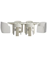 Bernhardt Arcadia 7-Piece Faux Stone Dining Set