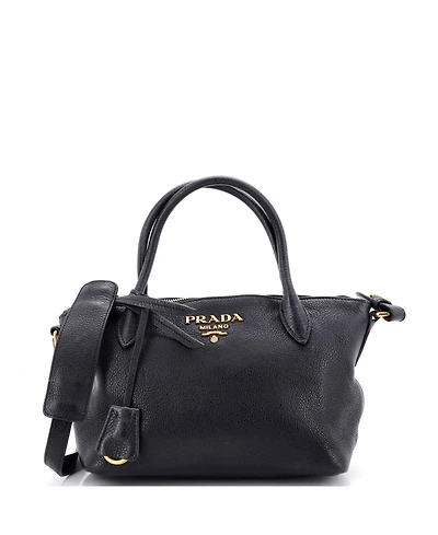 Pre-Owned Prada Small Dual Strap Zip Tote Vitello Daino