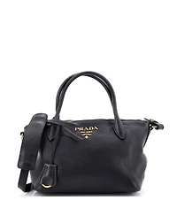 Pre-Owned Prada Small Dual Strap Zip Tote Vitello Daino