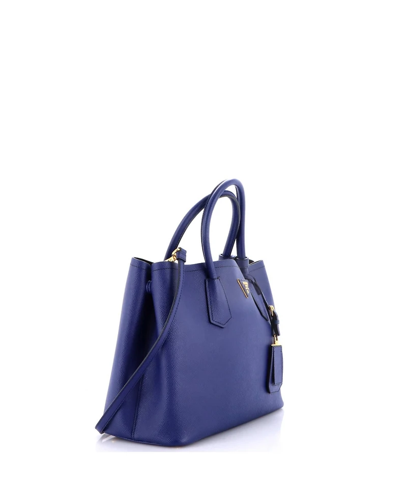 Pre-Owned Prada Medium Cuir Double Tote Saffiano Leather