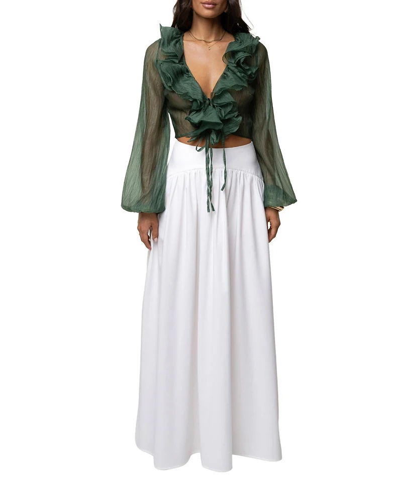 Jluxlabel Women's Delilah Ruffled Top