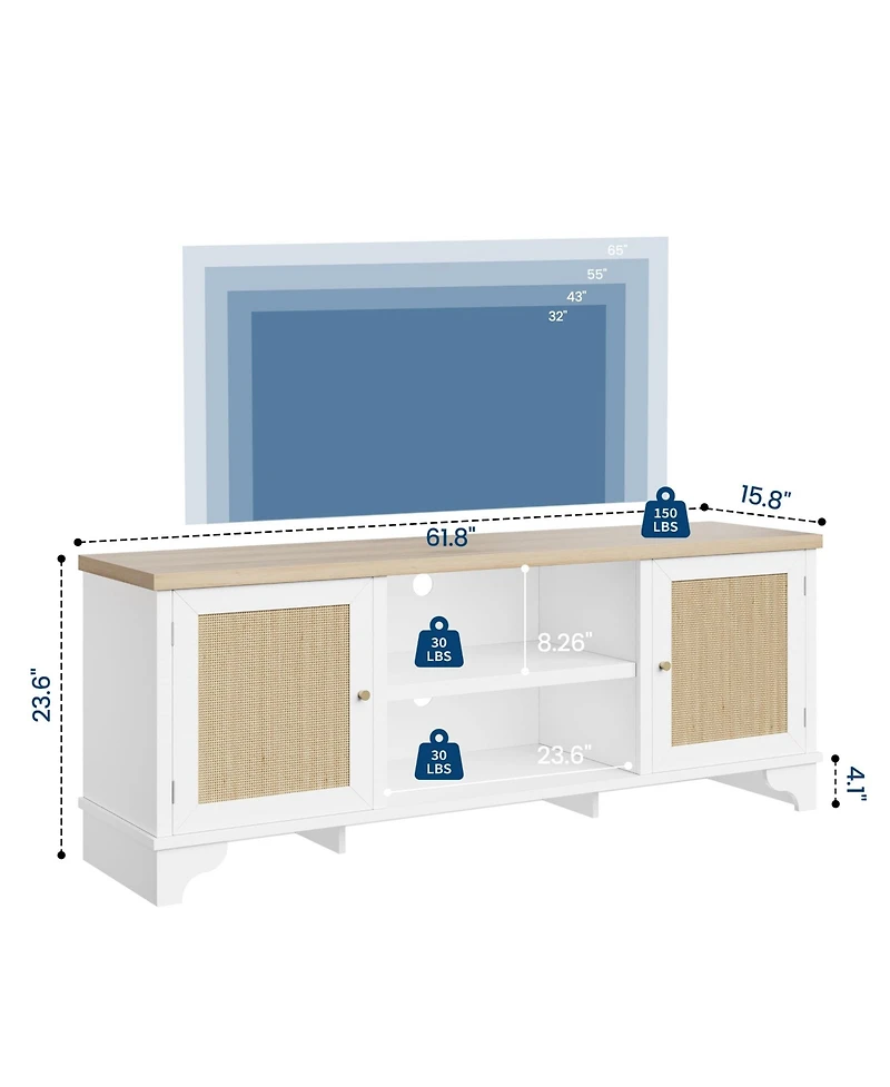 homfan Living Room Table Set of 2