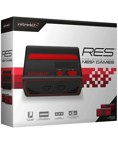 Retro-Bit Res Plus Nes 8-Bit Console with Hdmi Port - Red/Black
