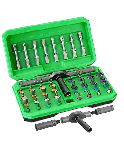 Xdovet 42 1 Ratcheting Screwdriver Set T-handle Multi-bit Repair Tool Kit