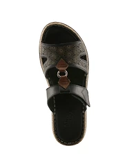 Spring Step Women's Virelle Slide with Breathable Leather Upper