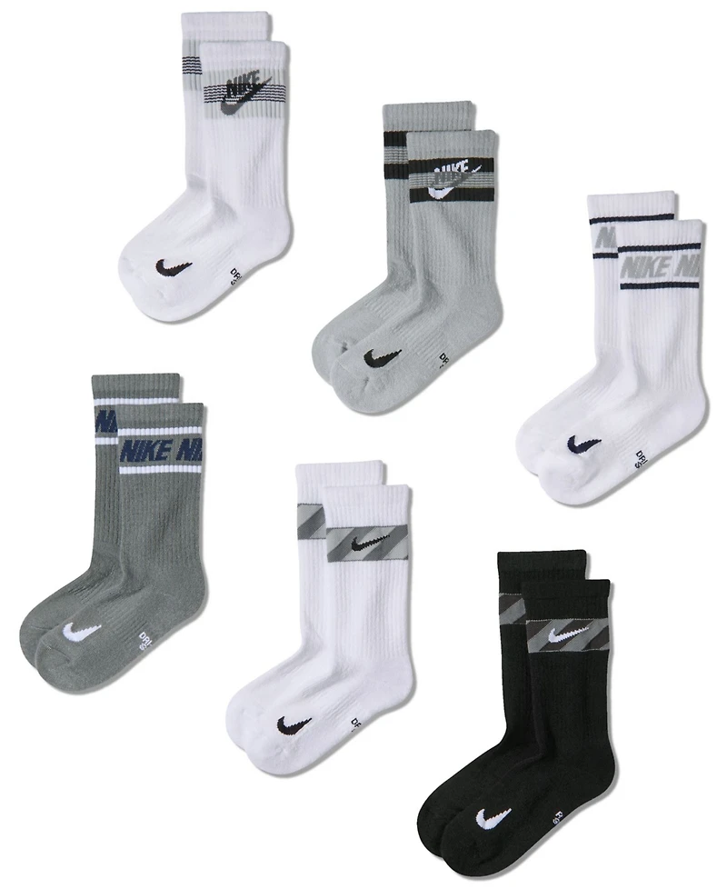 Nike Everyday Kids' Cushioned Crew Socks, 6-Pack