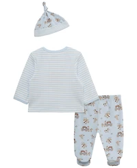 Little Me Baby Boys' Western Lap Shoulder T-Shirt, Pants and Hat, 3-Piece Set