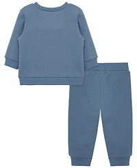 Little Me Baby Girls' Football Long-Sleeve Sweatshirt and Joggers, 2-Piece Set
