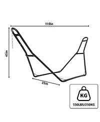 GarveeLife Heavy-Duty Steel C-Stand for Hanging Egg Chair or Hammock Collapsible Portable 330 lbs Capacity 360degree(s) Rotation Weather-Resistant
