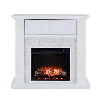 Augusta Home Nobleman Media Fireplace with Tile Surround