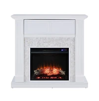 Augusta Home Nobleman Media Fireplace with Tile Surround
