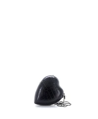 Pre-Owned Saint Laurent Love Heart Chain Box Clutch Embossed Leather