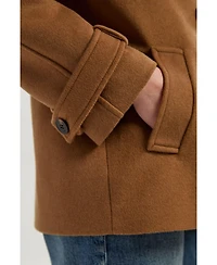 Karen Millen Women's Brushed Wool Double Breasted Short Coat