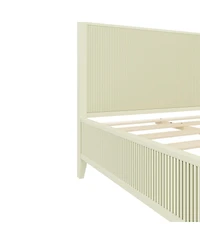 Streamdale Furniture King size Wooden Canopy Platform Bed with Support Slats