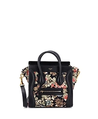 Pre-Owned Celine Nano Luggage Bag Printed Jacquard and Leather