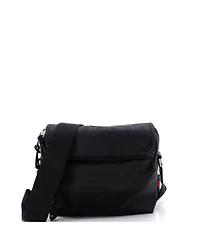Pre-Owned Gucci Medium Web Flap Crossbody Bag Guccissima Nylon