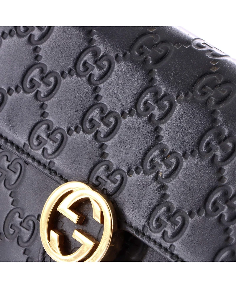 Pre-Owned Gucci Icon Wallet on Chain Guccissima Leather