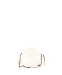 Pre-Owned Gucci Mini Gg Marmont Round Shoulder Bag Matelasse Leather