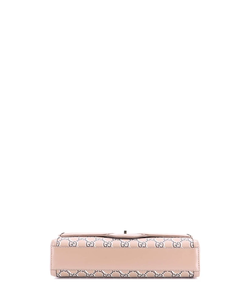 Pre-Owned Gucci Small Luce Shoulder Bag Optical Gg Printed Leather
