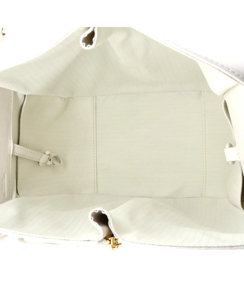 Pre-Owned Loewe Compact Monochrome Hammock Bag Leather with Logo Jacquard Strap