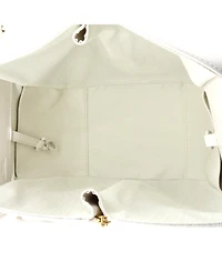 Pre-Owned Loewe Compact Monochrome Hammock Bag Leather with Logo Jacquard Strap