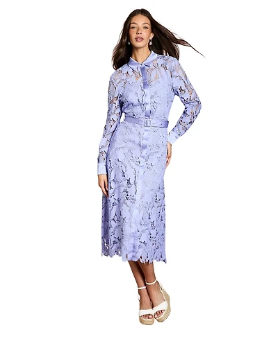 Coast Women's Lace Shirt Long Sleeve Dress