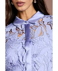 Coast Women's Lace Shirt Long Sleeve Dress