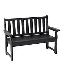 Gaomon Heavy Duty All-Weather Poly Lumber Outdoor Bench for 2, 800lb Capacity Durable Garden and Patio Seating Ideal Lawn, Backyard