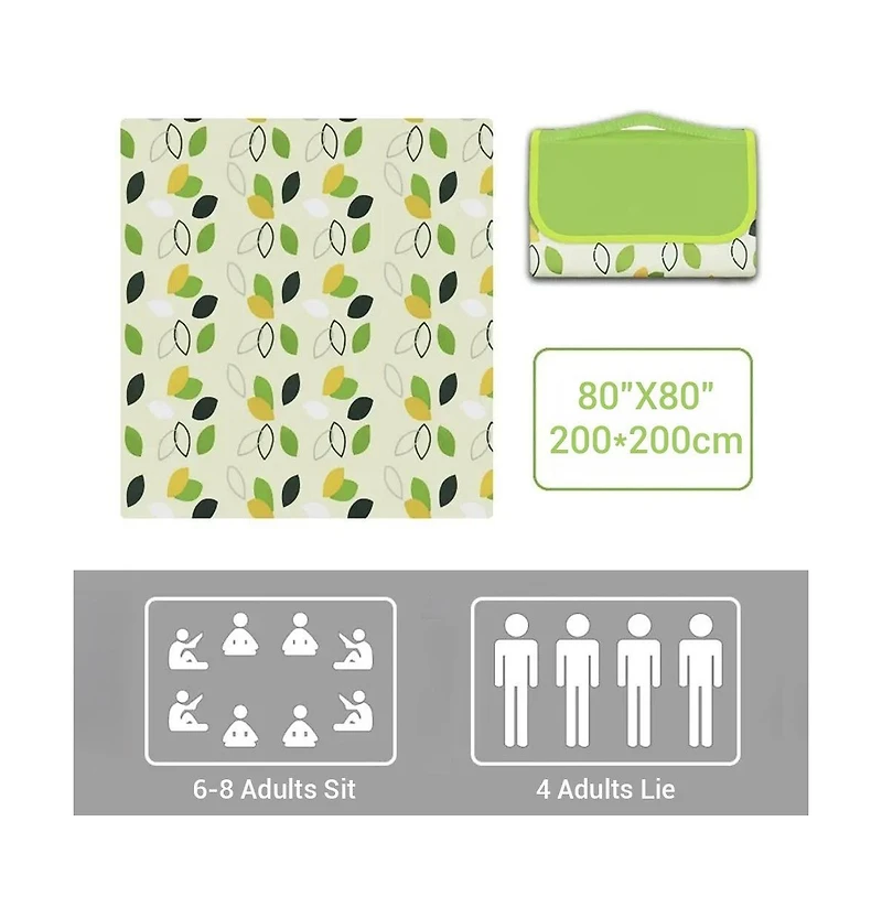 Cowin 80"x80" Extra Large Waterproof Picnic Blanket Foldable Outdoor Mat for Beach Camping and Park