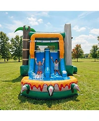 HeroKiddo T-Rex Adventure Xl Inflatable Bounce House Combo