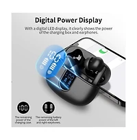 Cowin Wireless Earbuds Bluetooth Headphones Led Display Waterproof In-Ear Earphones Mic