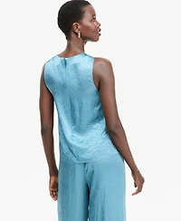 I.n.c. International Concepts Women's Sleeveless Satin Blouse, Macy's Exclusive