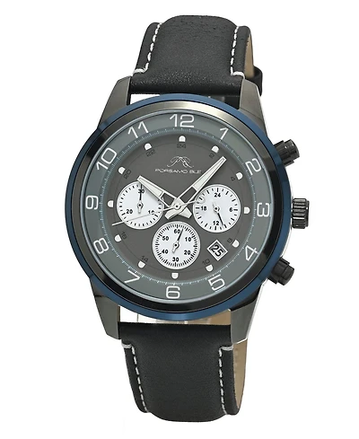 Porsamo Bleu Men's Arthur Genuine Leather Band Watch 1093BARL
